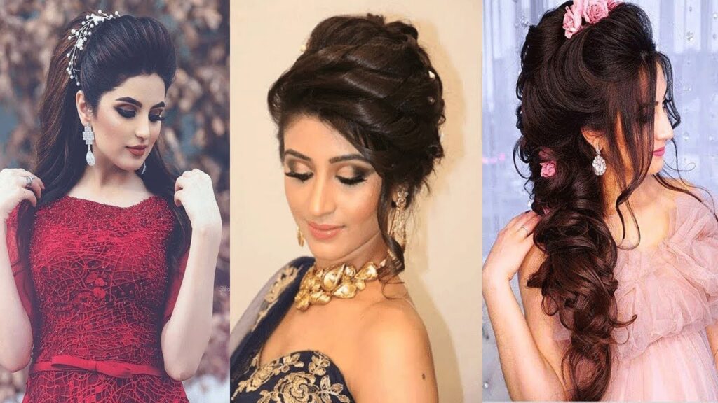 hairstyle for gown