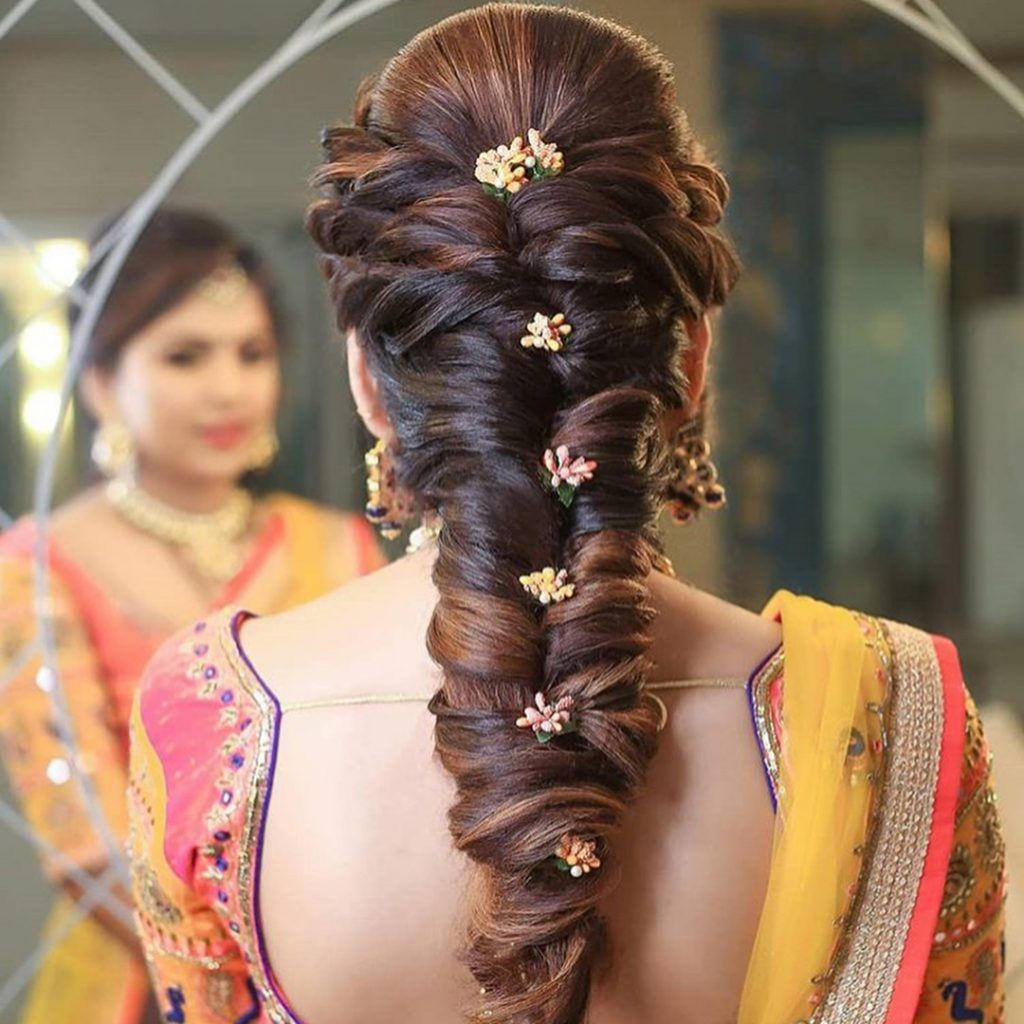 20 Modern Hairstyles for Lehenga Choli | Hairstyles for gowns, Lehenga  hairstyles, Saree hairstyles